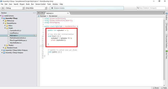 C# Operators In Unity