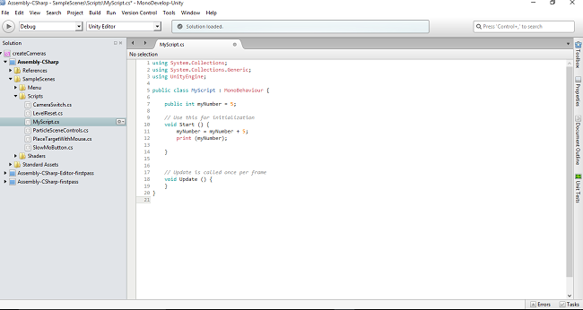 C# Operators In Unity