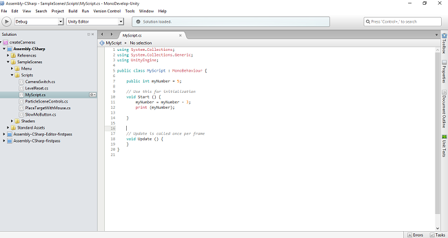 C# Operators In Unity