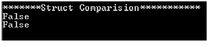 Struct comparision