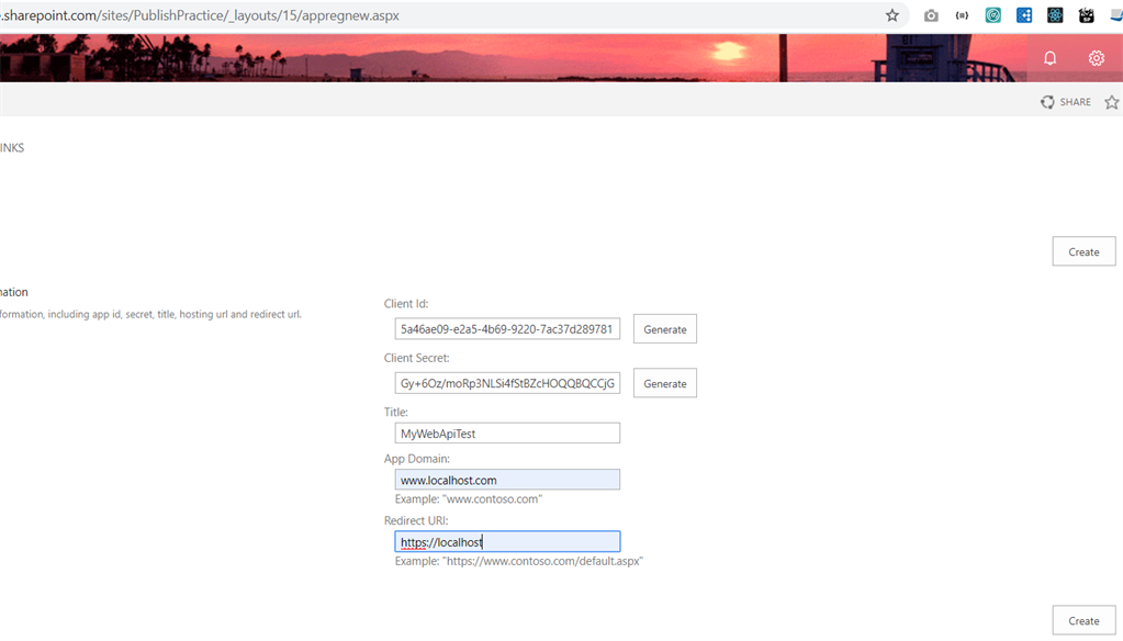 Concept Of WebAPI And Registering Custom App Using Client ID And Client Secret