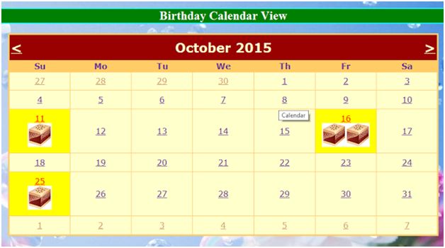 Calendar Control In ASP NET Calendar Control In ASP NET