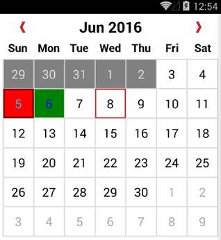 CalendarView In Xamarin.Forms