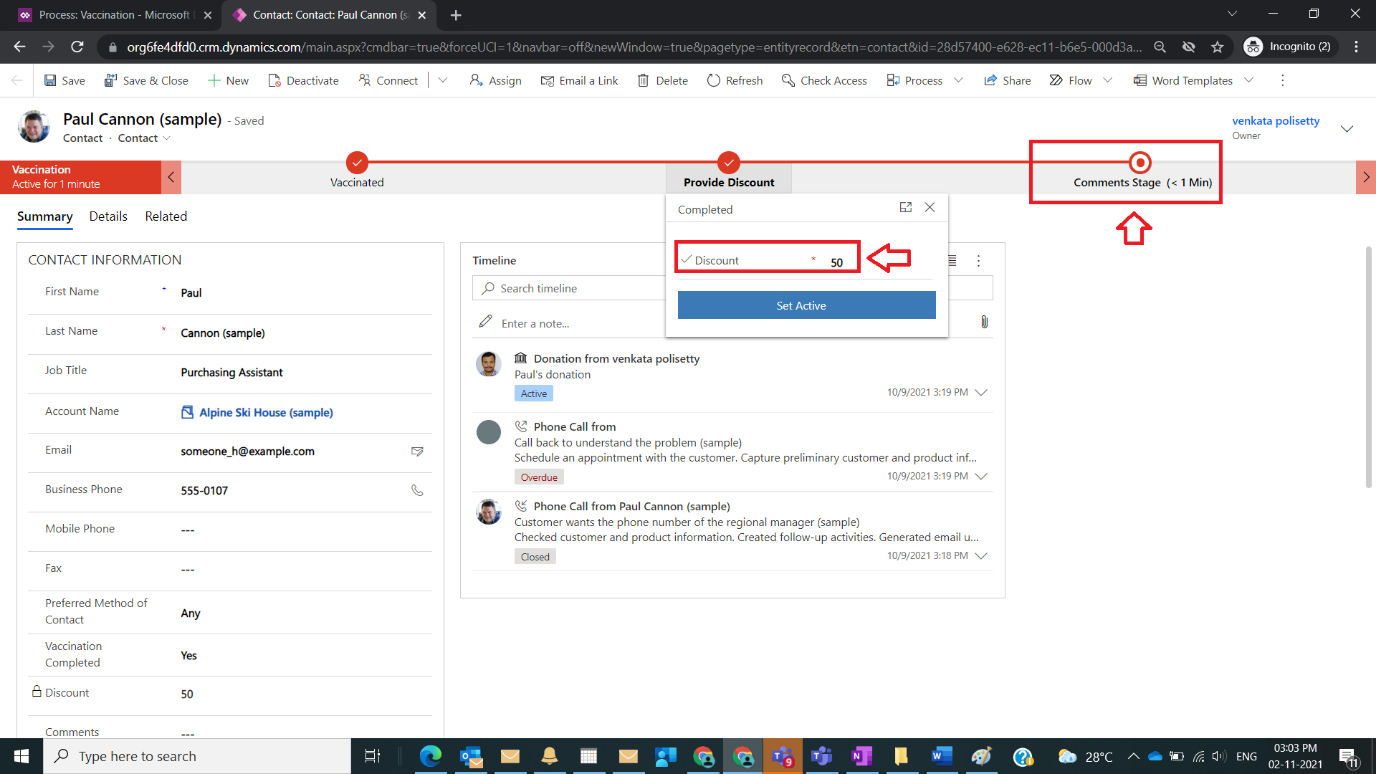 Call Workflow From BPF in Dynamics CRM Figure 6
