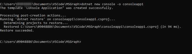 Calling Graph API Via Console Application Using .NET 5