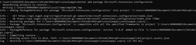 Calling Graph API Via Console Application Using .NET 5