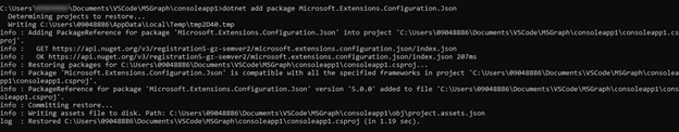 Calling Graph API Via Console Application Using .NET 5
