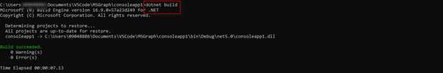 Calling Graph API Via Console Application Using .NET 5