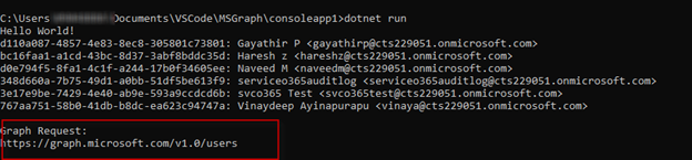 Calling Graph API Via Console Application Using .NET 5