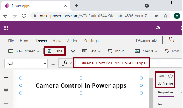 Camera Control In Power Apps