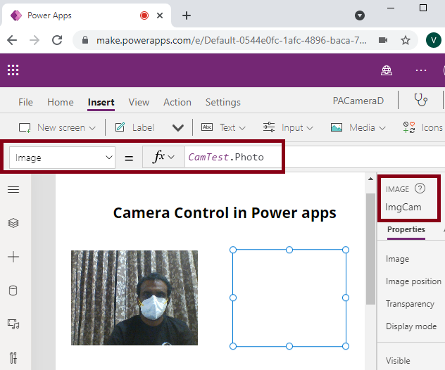 Camera Control In Power Apps