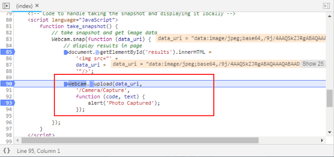 Capturing Image from Web Cam 