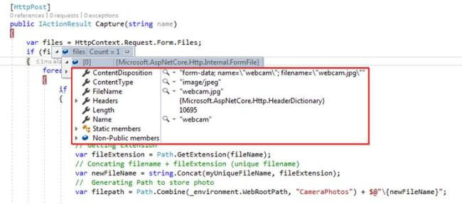 Capturing Image From Web Cam In ASP.NET Core MVC