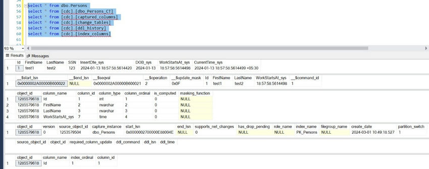 Change Data Capture - CDC with SQL server