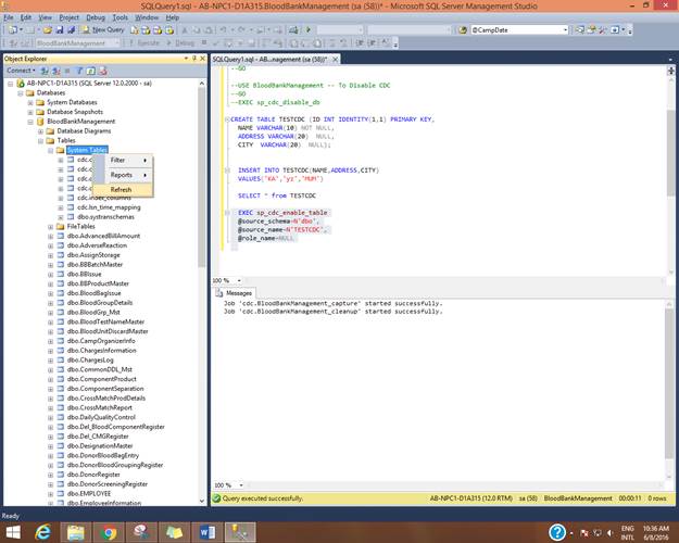 Change Data Capture In SQL Server