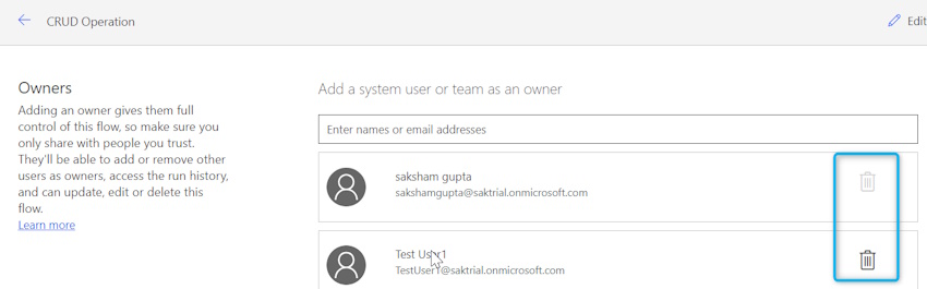 Owners CRUD Operations