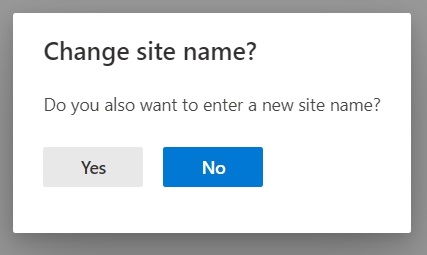 Change site name
