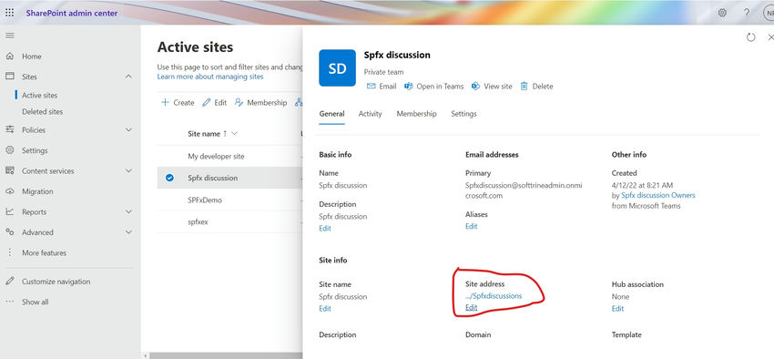 Choose Site collection