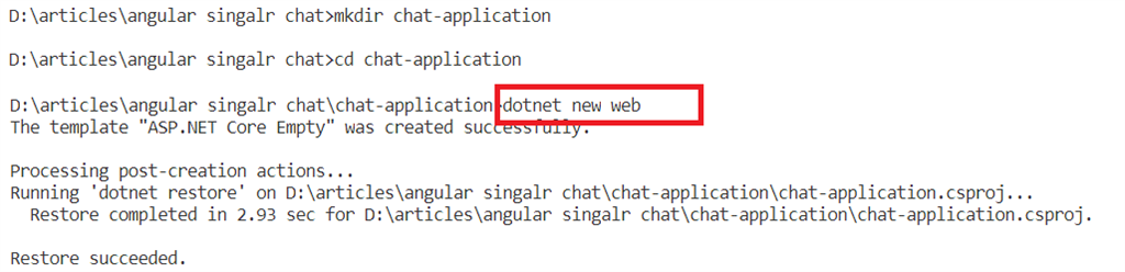 Chat Application Using Angular 8, ASP.NET Core, Signal R