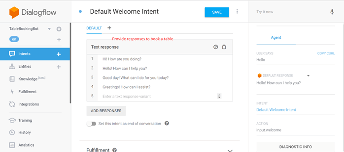 Chatbot Using Microsoft's Bot Framework And Dialog Flow API