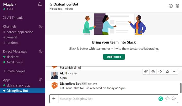 Chatbot Using Microsoft's Bot Framework And Dialog Flow API