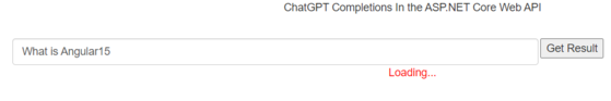 ChatGPT Completions In .NET Core Web API & Angular15
