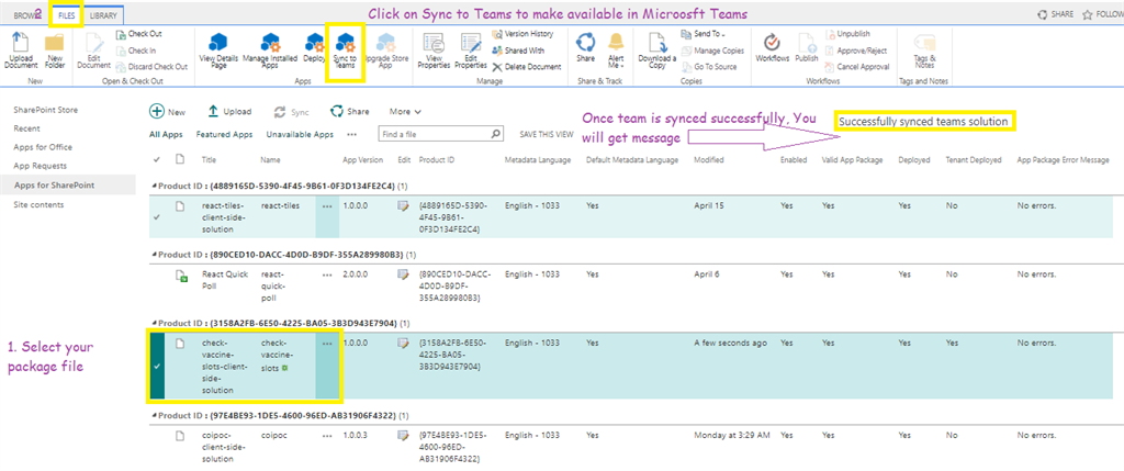 Check Availability Of Vaccination Slot In Microsoft Teams Tab