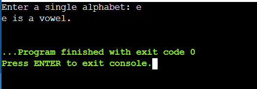Check Input Character is a Vowel or Consonant in Java With code