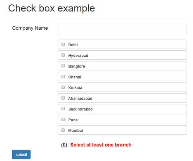 CheckBox Example In Angular 8 Using Web API And SQL Server