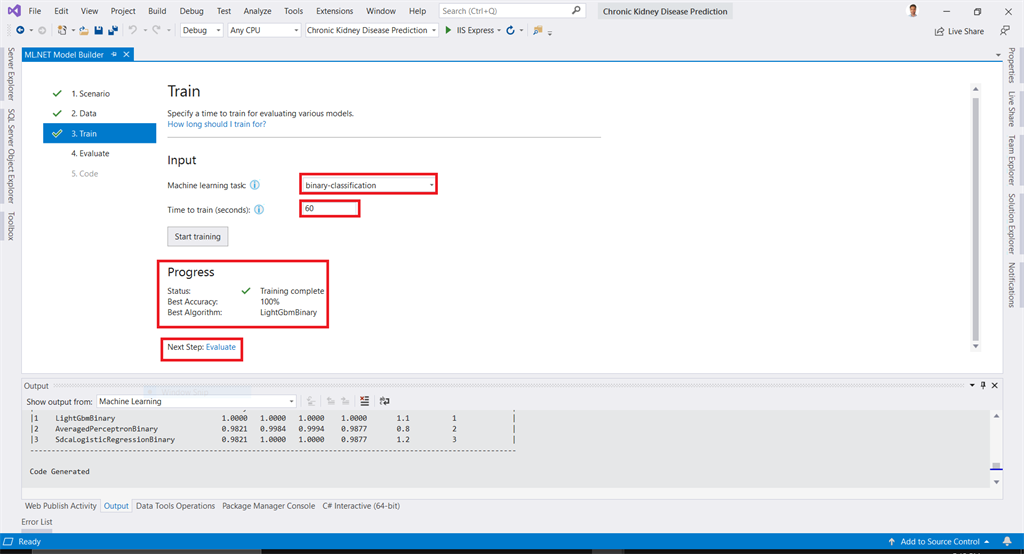Chronic Kidney Disease Prediction In ASP.NET Core Using ML.NET