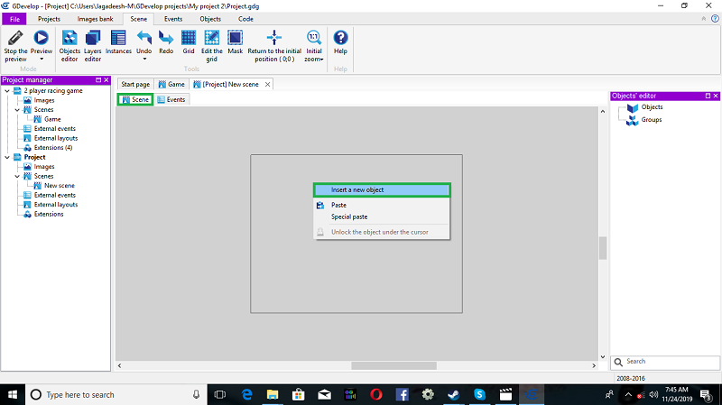 Build a City Race 3D Game using GDevelop