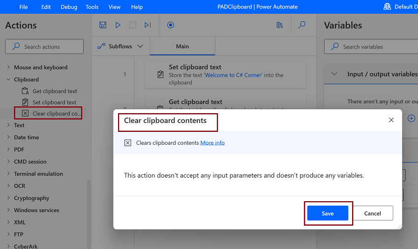 Clipboard actions in Desktop flow using Microsoft Power Automate