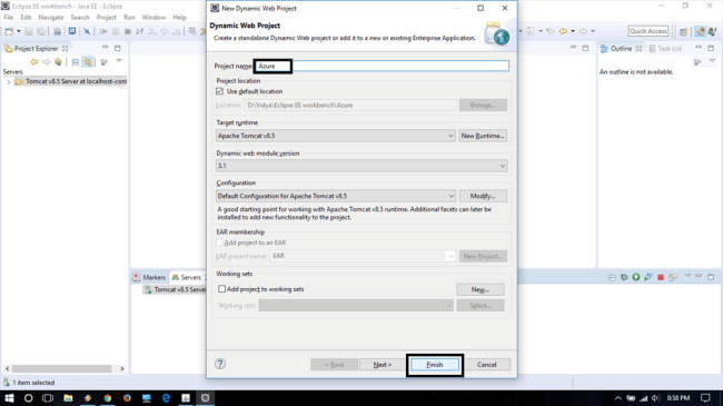 Cloud Service application using Eclipse