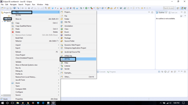 Cloud Service application using Eclipse