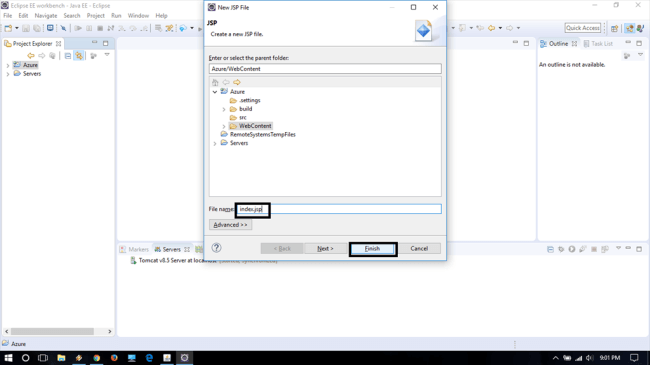 Cloud Service application using Eclipse