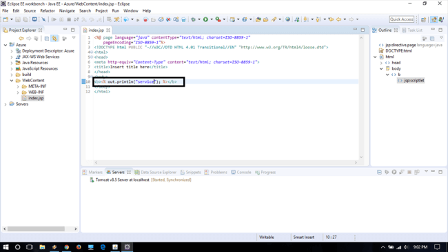 Cloud Service application using Eclipse