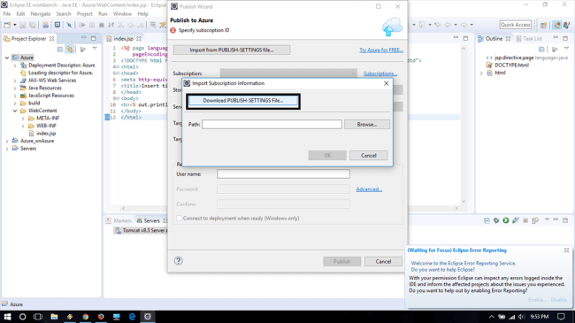 Publish Azure Cloud Service