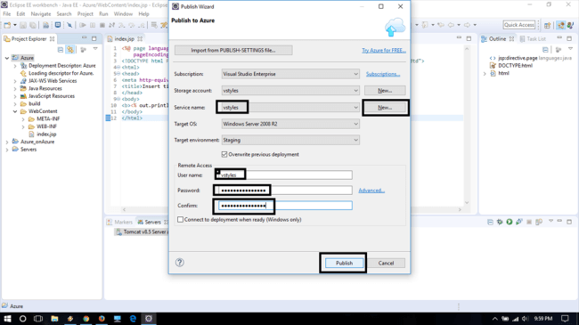 Publish Azure Cloud Service