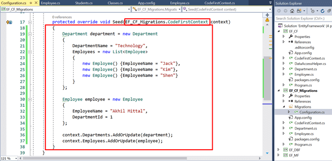 Code First Approach And Migrations In Microsoft .NET Entity Framework