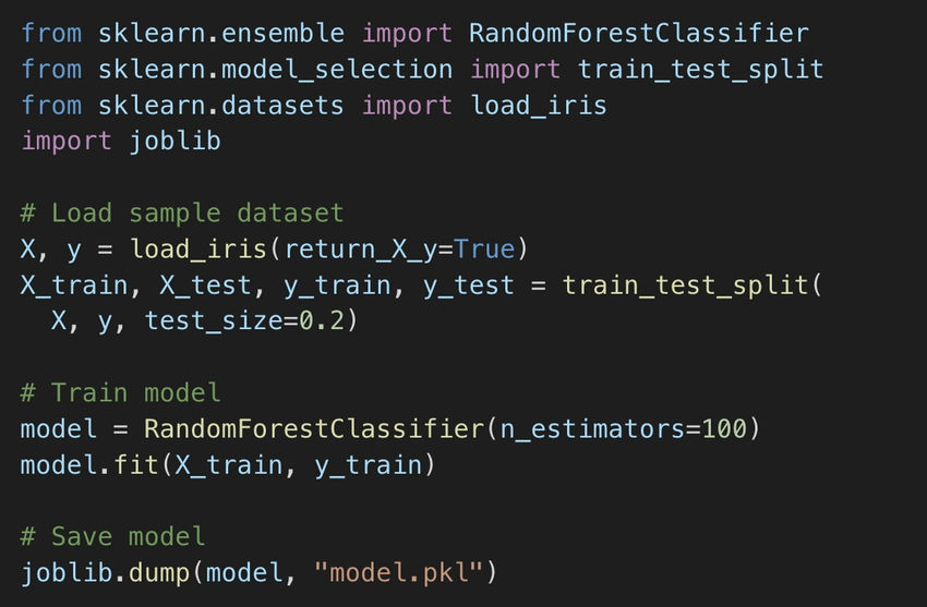 Defining a training job