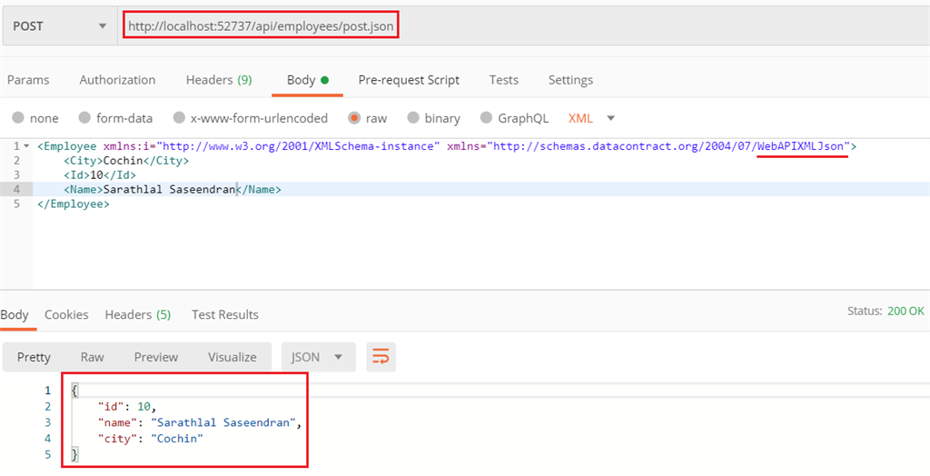 Combine XML And Json Requests And Responses In ASP.NET Core Web API