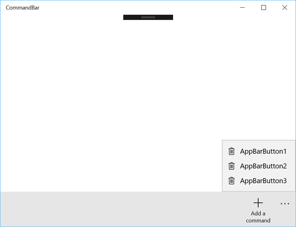 Command Bar In Universal Windows Platform With C++