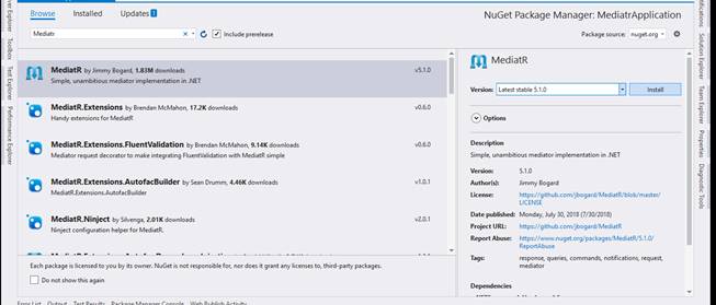 Command, Mediator Pattern In ASP.NET Core Using Mediatr
