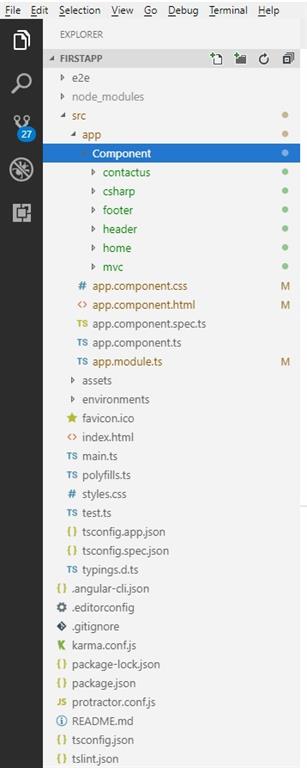 Components, Router Outlet, Menus & Button click event in Angular 6