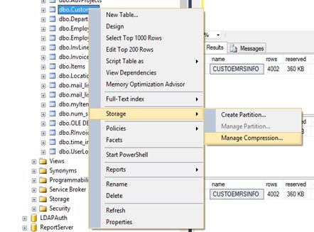 Compression In SQL Server