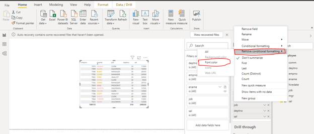Conditional Formatting By Font Color In Power BI