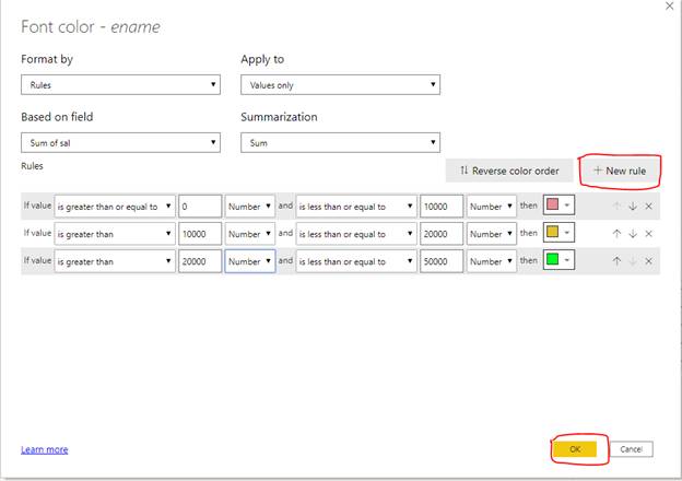Conditional Formatting By Font Color In Power BI