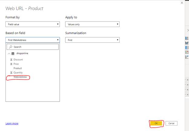 Conditional Formatting By Web URL In Power BI