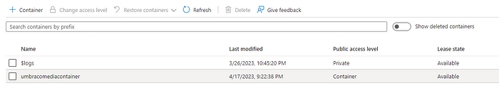 Azure Blob for Umbraco Media