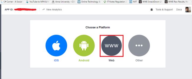 Azure Facebook developer tab